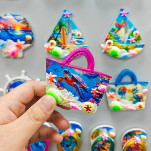 Bán buôn tùy chỉnh tủ lạnh nam châm cá nhân nhựa du lịch trang trí OEM Logo UV in màu từ cao - Product Image 3