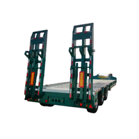 Semi-remorque à plateau bas pliable et détachable à 2/3/4 essieux pour camion de fret Howo