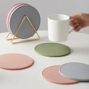 Tapis de dessous de plat rond en silicone résistant à la chaleur porte-casseroles coussinets antidérapants polyvalents pour la cuisine