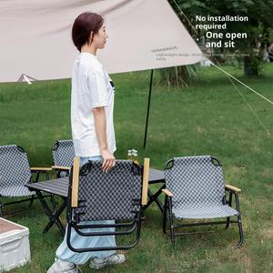 Chaises pliantes d'extérieur - Acier au carbone, tissu Stirling, design moderne, forme carrée, pour le camping, la vente ambulante, l'utilisation <span class=keywords><strong>en</strong></span> <span class=keywords><strong>jardin</strong></span> - Product Image 6