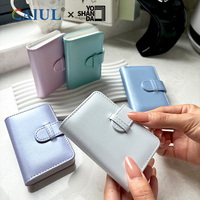 Album mini grosir portabel berbahan kulit PU, Album Foto 3-Inci untuk Kartu Pos, 28-saku untuk album fujifilm/HPRT Z6 Instax lintas batas