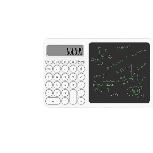 Calculator Lcd Drawing Board Abs Material Battery Powered Portable Accounting Writing for Office Student Draft Arithmetic