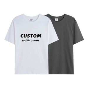 Design High Quality 200 Grams T-Shirts Dtg Custom Puff Printing Logo Regular Fit Men's Graphic 100% Cotton T Shirt - Product Image 2