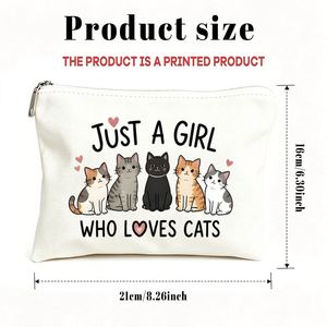 Trousse de maquillage pour les amoureuses des chats, pour maman, filles, amies, cadeaux idéaux pour les voyages, les anniversaires et trousse de toilette, sac cadeau pour femmes - Product Image 3