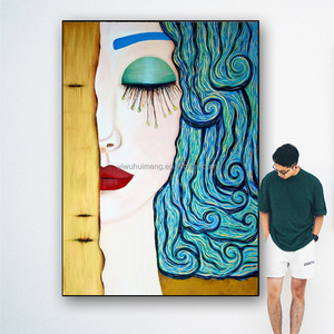 Cuadro de <span class=keywords><strong>Gustav</strong></span> <span class=keywords><strong>Klimt</strong></span>, Lágrima, 100% Pintado a Mano, Retrato Abstracto Moderno Clásico, <span class=keywords><strong>Cuadros</strong></span> de Pared, Famosas Pinturas al Óleo Acrílicas de Artistas - Product Image 2