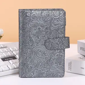 Wholesale Retro Embossed Pattern Cover Loose Leaf A5 A6 Ring Binder Organizer Notebook
