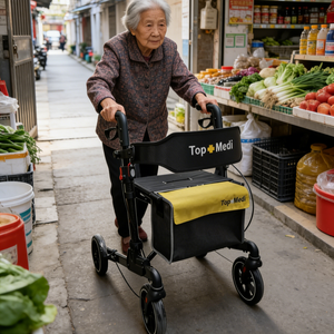 Andador de Aluminio de 4 Ruedas con Plegado Doble de un Clic y Altura Ajustable - Product Image 1