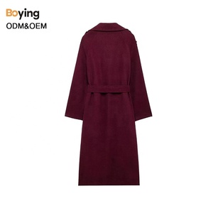 <span class=keywords><strong>Manteau</strong></span> d'hiver pour femmes Boying New Wool Double Breasted Trench Coat avec <span class=keywords><strong>ceinture</strong></span> rétro classique Long Top Button Decoration - Product Image 2
