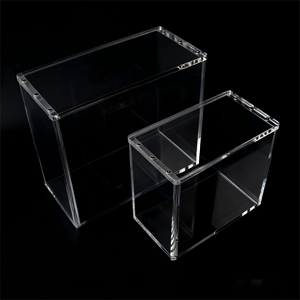Boîte de rangement carrée en acrylique résistant aux UV avec couvercle magnétique pour accessoires de jeu de cartes à collectionner TCG Perspex, modèle ETB Classic - Product Image 4
