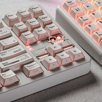 Minimalist White Braun-style Translucent Side-Engraved Keycaps Light Shadow Keyboard Keycaps 131 Keys Dye-sublimated Keycaps