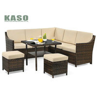 Gartenmöbel Custom Steel Pe Wicker Rattan Assem ble Garden Sofa Set