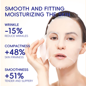 Masque de collagène réparateur intensif à l'acide hyaluronique pour les peaux vieillissantes, <span class=keywords><strong>combat</strong></span> les rides, la matité, la sécheresse, laisse la peau lisse, douce et élastique - Product Image 4