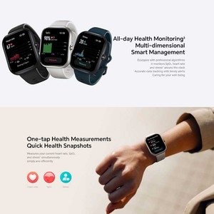 HONOR CHOICE Haylou Watch Full View AMOLED Display Silicone Band Touchscreen <b>Bluetooth</b> Fitness Tracker Heart Rate Monitor Unisex - Product Image 2