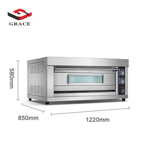 Commercial Bread Pizza Baking Single Deck Gas Oven One Deck Two Tray Oven