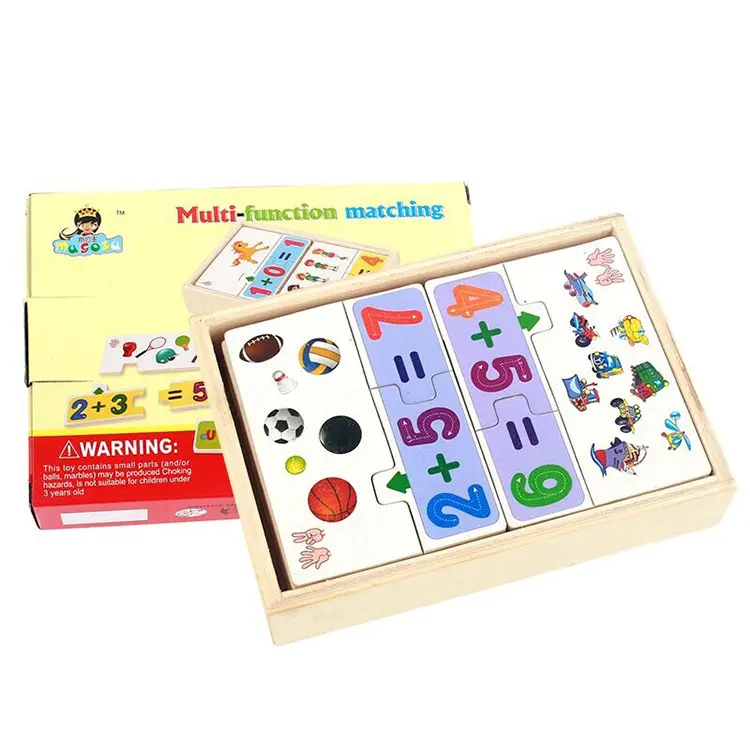 Jeu de maths en bois Montessori pour enfants, bâtons, Puzzle, calculatrice, apprentissage de comptage, cadeaux, outils d'enseignement, jouets en bois
