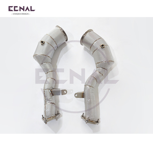 Tuyau d'échappement sport Ecnal pour Audi S6 S7 C8 2.9T 2012-2018, échappement haute performance en acier inoxydable avec bouclier thermique - Product Image 4