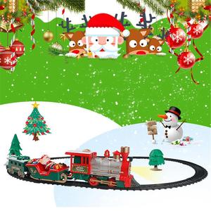 Đồ Chơi Giáng Sinh 2021 Bộ Đồ Chơi Tàu Hỏa Chạy Bằng Pin Bộ Đồ Chơi Điện Đường Sắt Xe Hơi Âm Thanh Ánh Sáng Giáng Sinh - Product Image 5