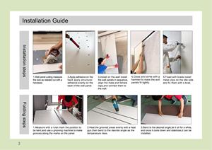 Tấm Tường <span class=keywords><strong>PVC</strong></span> tùy chỉnh cho phòng khách & phòng ngủ-không thấm nước, bất kỳ màu sắc/Kích thước - Product Image 4