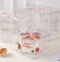 Boîte à Gâteaux Rectangulaire Jetable Grande Transparente en Plastique pour Usage Alimentaire, Vente en Gros