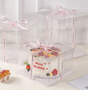 Contenitore Rettangolare Grande Trasparente in Plastica per Dessert e Torte Monouso per Uso Alimentare all'Ingrosso - Product Image 6