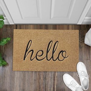 DONGWO Merry Christmas – tapis de porte épais en Fiber de Polyester PVC synthétique marron beige pour l'entrée de la maison - Product Image 5