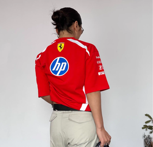 Abbigliamento da <span class=keywords><strong>uomo</strong></span> # T-Shirt da Corsa F1 Charles Leclerc 16 - 100% Poliestere, Tessuto Lavato, Logo Personalizzato Stampato, Traspirante, Asciugatura Rapida, OEM - Product Image 5