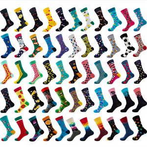 Chaussettes pour hommes de haute qualité, amusantes, <span class=keywords><strong>à</strong></span> motifs géométriques, <span class=keywords><strong>à</strong></span> pois, colorées, décontractées, en coton, <span class=keywords><strong>à</strong></span> motifs de dessins animés, chaussettes mi-hautes - Product Image 6