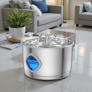 Fuente de Agua Automática para Gatos y Perros, de Acero Inoxidable 304, Duradera, Moderna, con Capacidad de 2.8L, Sistema de Filtración Multicapa - Product Image 1