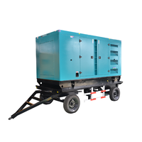 Groupe électrogène diesel silencieux sur remorque électrique certifié CE/ISO9001, fabriqué en Chine, Cummins 400 kW 500 kVA