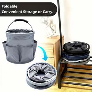 Multi Pocket <b>Garden</b> <b>Tools</b> Bag Foldable with Handle Picnic Folding Basket Large Capacity Multifunction Toolkit Bucket - Product Image 3