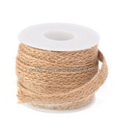 Cordon de jute de chanvre naturel de 10mm corde de jute tressée plate fibre tissée torsadée haute résistance 100m pour bricolage artisanat et emballage