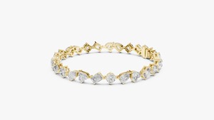 Pulsera de diamantes cultivados en laboratorio, hermosa y en oferta, chapada en oro blanco para mujer, moderna y disponible a un precio asequible. - Product Image 4