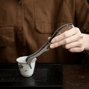 Pure Titanium Crane <b>Tea</b> Tongs Wooden Handle High End <b>Tea</b> <b>Set</b> Accessory For <b>Tea</b> Ceremony - Product Image 3