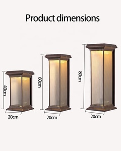 Modern Outdoor Wall <b>Light</b> H40/60/80CM Aluminum CE Outdoor Lighting Garden 85-265V 3000K Warm White Wall <b>Light</b> - Product Image 3