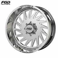 Jantes forgées noires FGD Custom 22x12 24x12 24x14 26x14 26x16 8x180 8x6.5 6x135 8x170 pour Ford F-150/250/350 Chevy 1500/2500/3500