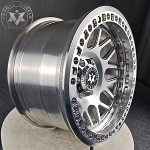 Jantes tout-terrain forgées Viaol avec finition polie Beadlock 6x139.7 compatibles avec Tank 300/400/<span class=keywords><strong>500</strong></span> <span class=keywords><strong>Ford</strong></span> F-150 <span class=keywords><strong>Raptor</strong></span>/250/350 Ram 2500 - Product Image 3