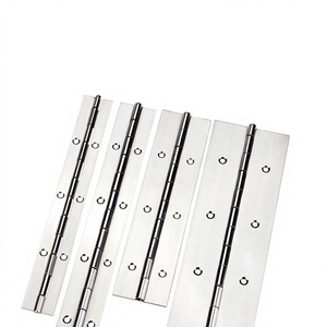 Bisagras de Piano Continuas de Acero Inoxidable de Alta Resistencia Industrial, Bisagras Invisibles para Puertas con Cierre Automático, Acabado Cepillado, 4 Tornillos - Product Image 5