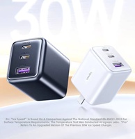 Chargeur UGREEN X515 30W GaN II 2C1A USB C PD QC à charge rapide, adaptateur secteur pour iPhone, Samsung, tablette