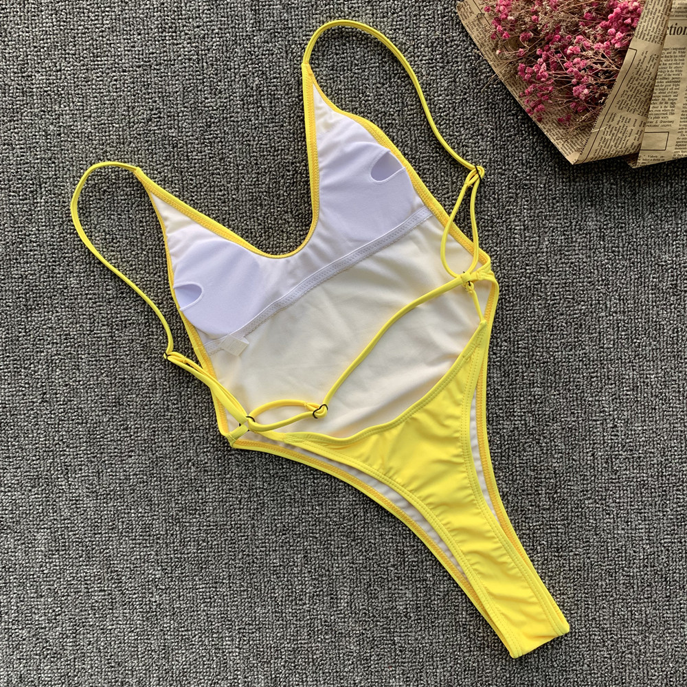 Perizoma giallo costumi da bagno