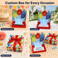 Boîte-cadeau polychrome de fête en carton de conception personnalisée haut de gamme en usine Boîte d'emballage d'affichage conviviale avec insert en carton.
