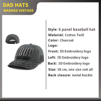 Casquette de baseball unisexe en coton à 6 panneaux, broderie 3D personnalisée flamme, visière réglable avec boucle métallique, vente en gros