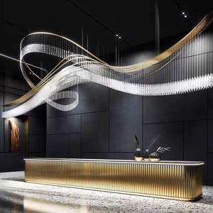 Lámpara de Araña de Lujo de Cristal y Acrílico con LED, Diseño Moderno Personalizado, Decoración Interior para Vestíbulo de Hotel, Villa, Escalera, Salón de Banquetes - Product Image 3