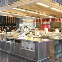 Fabricant de comptoirs de service buffet en acier inoxydable commercial, station de buffet personnalisée avec chauffe-plats, projet hôtelier et de restauration