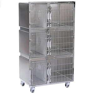 Jaula Combinada Veterinaria de Acero Inoxidable para Gatos, para Clínicas y Hospitales de Animales - Product Image 1