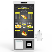 Kiosque de commande mural en libre-service, kiosque de paiement en libre-service, machines d'information en libre-service utilisées dans les restaurants