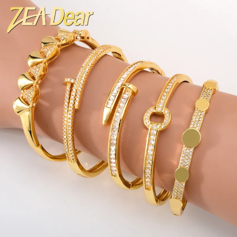 Zeadear Fashion brand Jewelry bracciali placcati oro 18 carati all'ingrosso per le donne