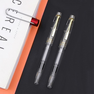 Penna stilografica di riempimento del pistone con pennino diverso trasparente pennino Fine pennarello dorato pennino calligrafia <span class=keywords><strong>Set</strong></span> di penne a pennello morbido - Product Image 5