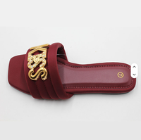 Sandales plates rembourrées personnalisées pour femmes, nouvelles arrivées, talons plats de créateur pour dames, mules et pantoufles pour femmes