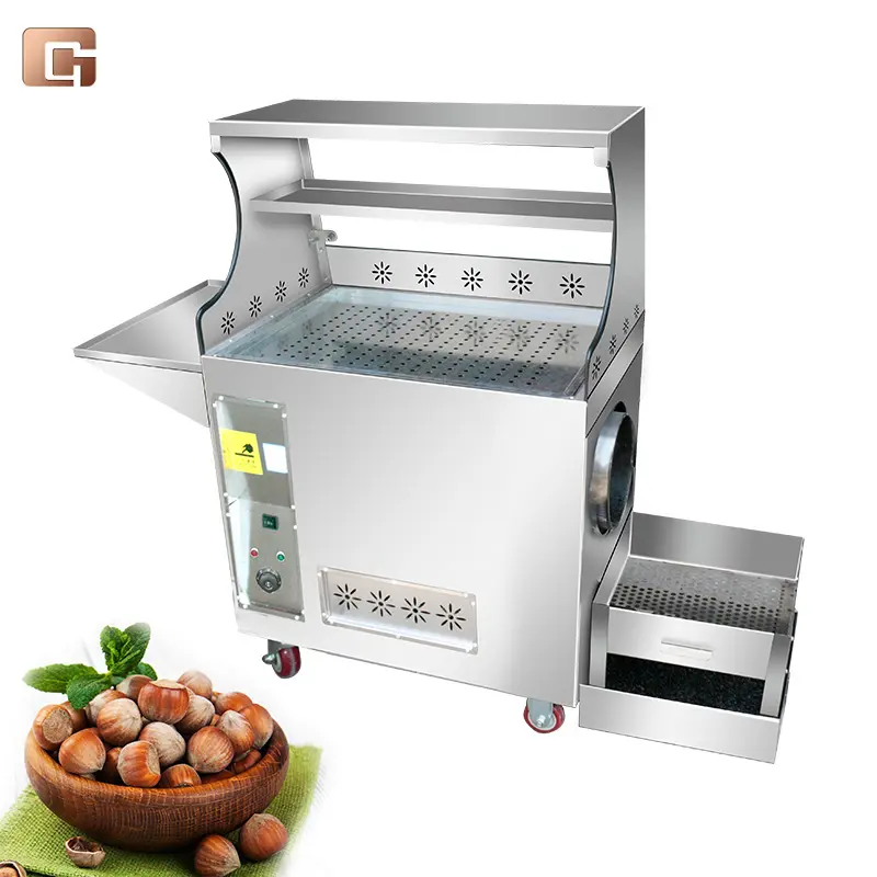 Máquina eléctrica para asar nueces/equipo comercial de procesamiento de horneado de Macadamia de semillas de girasol de cacahuete de acero inoxidable