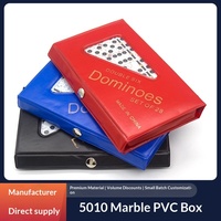Jeu de dominos, cartes de dominos, jeu de société, design marbré, dominos colorés, mélamine, auto-émetteur 5010, 49x24x9.2mm